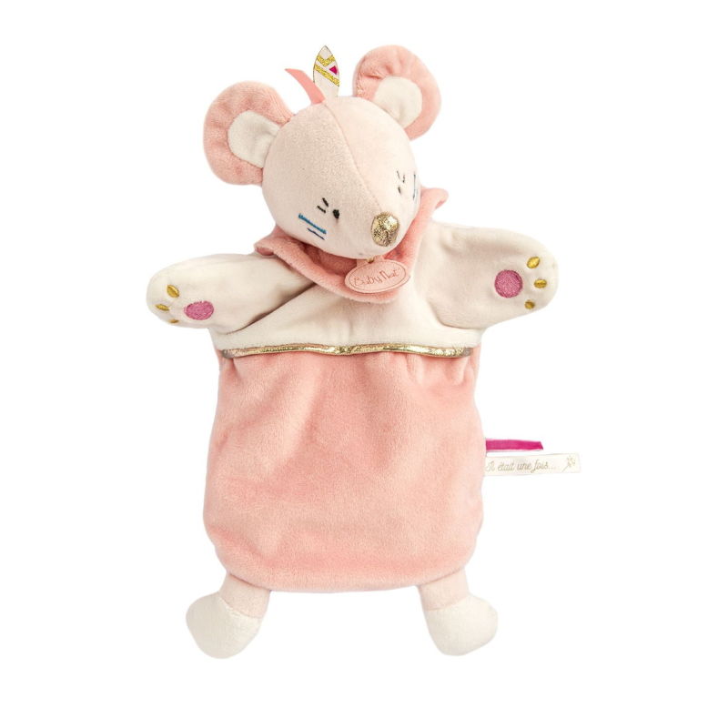  - handpuppet tipioux - pink mouse 